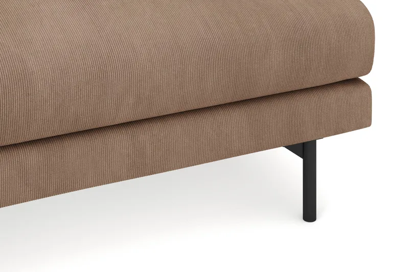Menard 4-seters Venstrevendt Dyp L-formet Sjeselongsofa i Manchester - Brun - Møbler - Sofaer - Sofa med sjeselong
