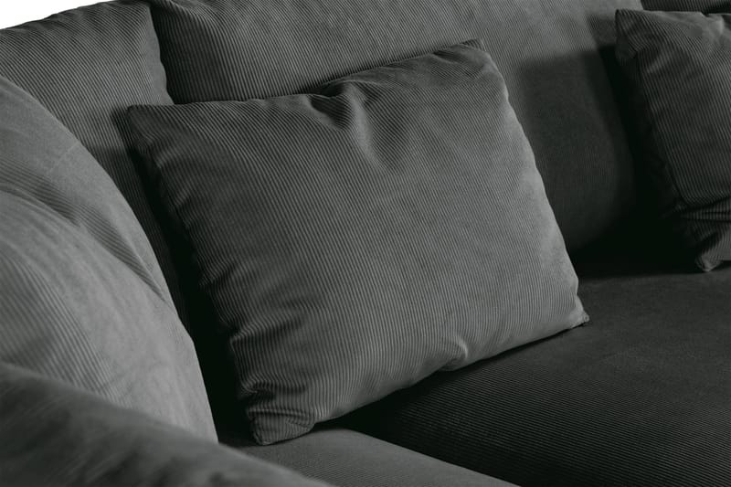 Menard 4-seters Venstrevendt Dyp L-formet Sjeselongsofa i Manchester - Grå - Møbler - Sofaer - Sofa med sjeselong