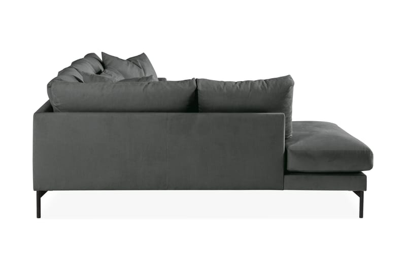 Menard 4-seters Venstrevendt Dyp L-formet Sjeselongsofa i Manchester - Grå - Møbler - Sofaer - Sofa med sjeselong