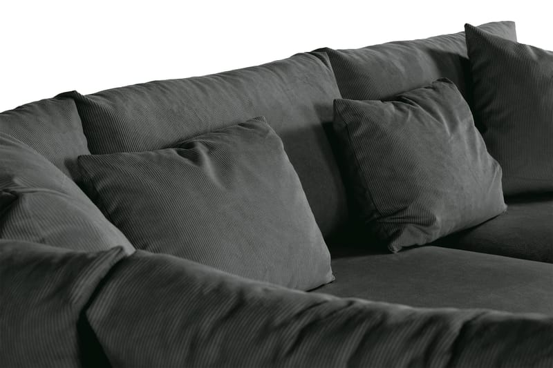 Menard 4-seters Venstrevendt Dyp L-formet Sjeselongsofa i Manchester - Grå - Møbler - Sofaer - Sofa med sjeselong