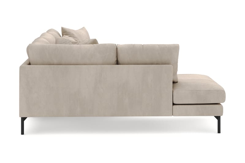 Menard 4-seters Venstrevendt Dyp L-formet Sjeselongsofa i Manchester - Grå - Møbler - Sofaer - Sofa med sjeselong