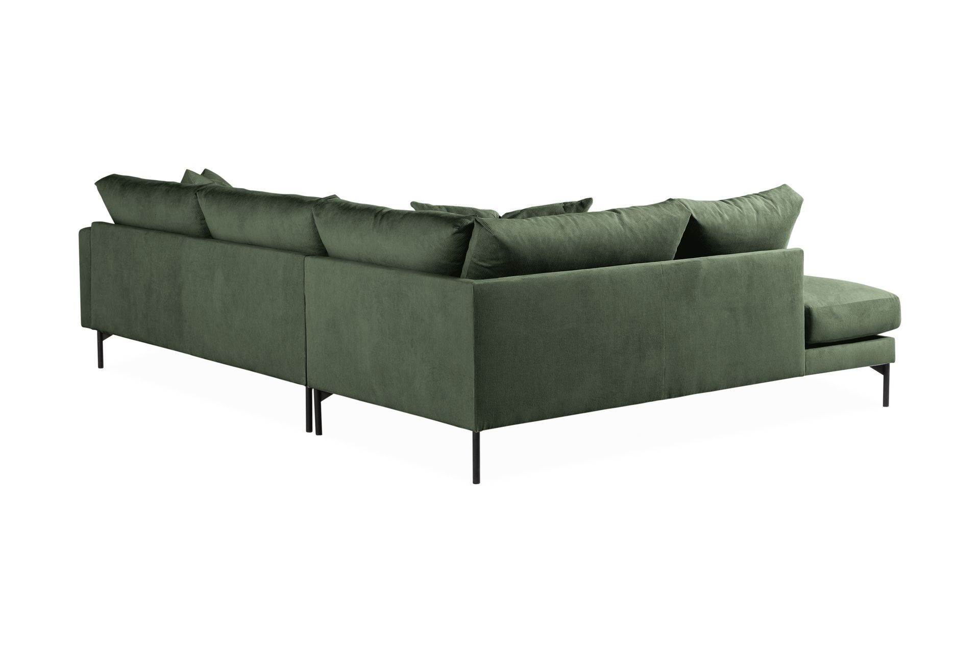 Menard 4-seters Venstrevendt Dyp L-formet Sjeselongsofa i Manchester - Grønn - Møbler - Sofaer - Sofa med sjeselong