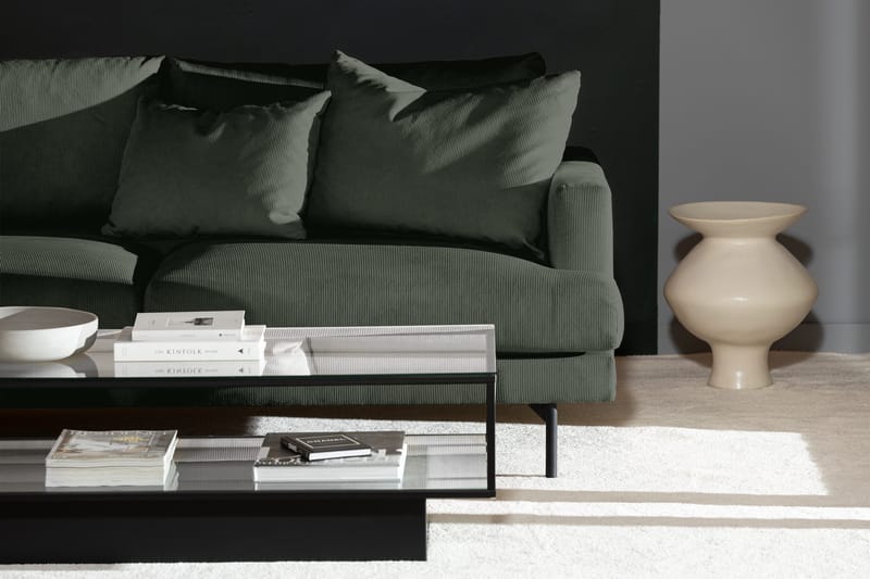 Menard 4-seters Venstrevendt Dyp L-formet Sjeselongsofa i Manchester - Grønn - Møbler - Sofaer - Sofa med sjeselong