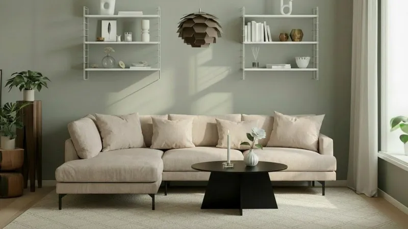 Menard 4-seters Venstrevendt Dyp L-formet Sjeselongsofa i Manchester - Greige - Møbler - Sofaer - Sofa med sjeselong