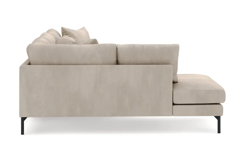Menard 4-seters Venstrevendt Dyp L-formet Sjeselongsofa i Manchester - Greige - Møbler - Sofaer - Sofa med sjeselong