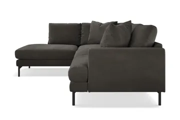 Menard 4-seters Venstrevendt Dyp L-formet Sjeselongsofa i Manchester - Mørk grå - Møbler - Sofaer - Sofa med sjeselong