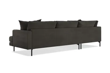Menard 4-seters Venstrevendt Dyp L-formet Sjeselongsofa i Manchester - Mørk grå - Møbler - Sofaer - Sofa med sjeselong