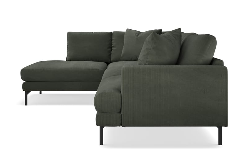 Menard 4-seters Venstrevendt Dyp L-formet Sjeselongsofa i Manchester - Mørk grønn - Møbler - Sofaer - Sofa med sjeselong