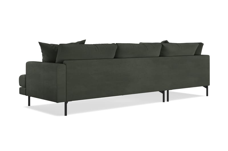 Menard 4-seters Venstrevendt Dyp L-formet Sjeselongsofa i Manchester - Mørk grønn - Møbler - Sofaer - Sofa med sjeselong