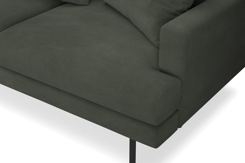 Menard 4-seters Venstrevendt Dyp L-formet Sjeselongsofa i Manchester - Mørk grønn - Møbler - Sofaer - Sofa med sjeselong