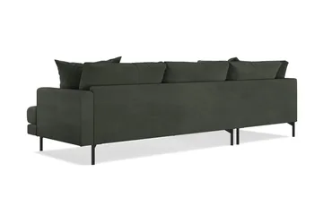 Menard 4-seters Venstrevendt Dyp L-formet Sjeselongsofa i Manchester - Mørk grønn - Møbler - Sofaer - Sofa med sjeselong