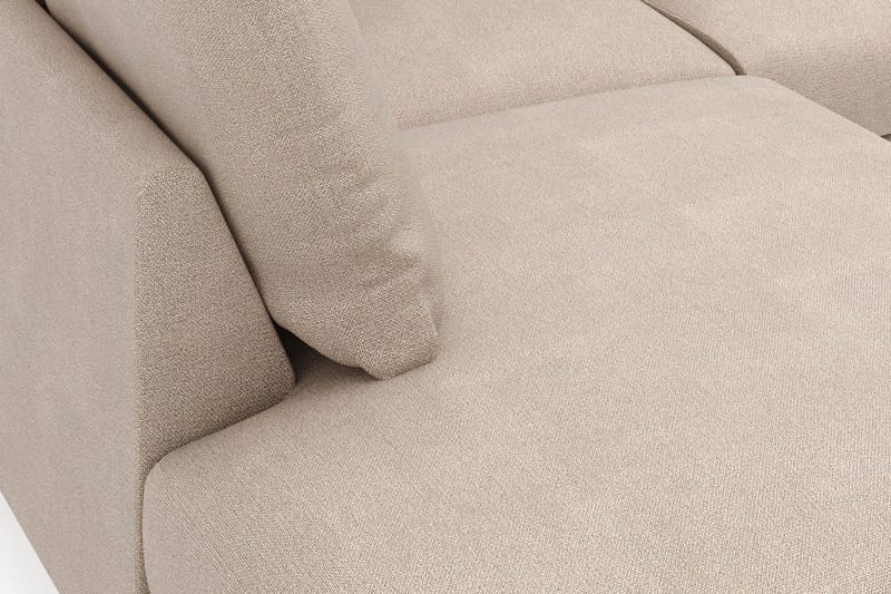 Menard 4-seters Venstrevendt Dyp L-formet Sjeselongsofa i Stoff - Beige - Møbler - Sofaer - Sofa med sjeselong