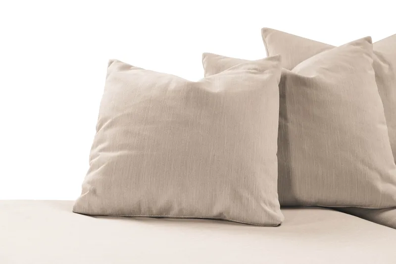 Menard 4-seters Venstrevendt Dyp L-formet Sjeselongsofa i Stoff - Beige - Møbler - Sofaer - Sofa med sjeselong