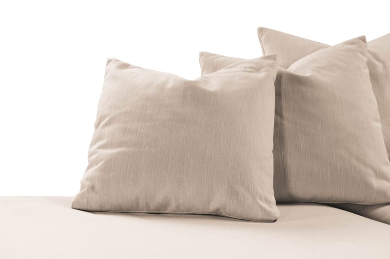 Menard 4-seters Venstrevendt Dyp L-formet Sjeselongsofa i Stoff - Beige - Møbler - Sofaer - Sofa med sjeselong