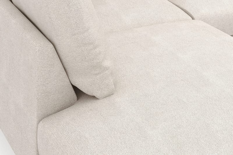 Menard 4-seters Venstrevendt Dyp L-formet Sjeselongsofa i Stoff - Beige - Møbler - Sofaer - Sofa med sjeselong