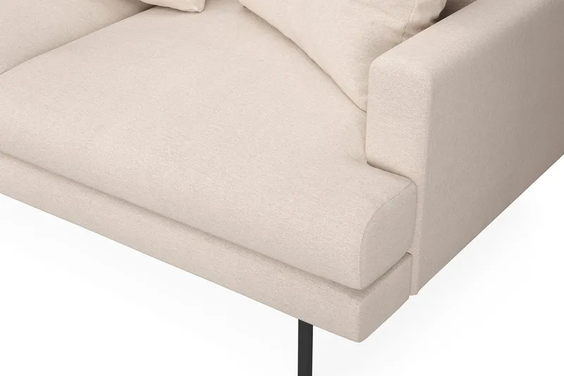 Menard 4-seters Venstrevendt Dyp L-formet Sjeselongsofa i Stoff - Beige - Møbler - Sofaer - Sofa med sjeselong