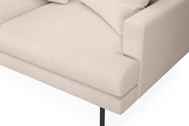 Menard 4-seters Venstrevendt Dyp L-formet Sjeselongsofa i Stoff - Beige - Møbler - Sofaer - Sofa med sjeselong