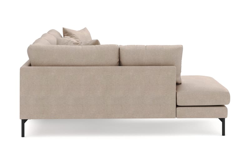 Menard 4-seters Venstrevendt Dyp L-formet Sjeselongsofa i Stoff - Beige - Møbler - Sofaer - Sofa med sjeselong