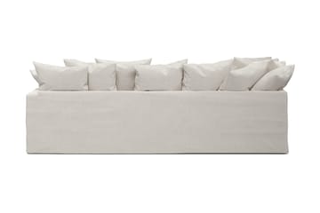 Menard 4-seters Venstrevendt Dyp L-formet Sjeselongsofa i Stoff - Beige - Møbler - Sofaer - Sofa med sjeselong - 4 seters sofa med divan