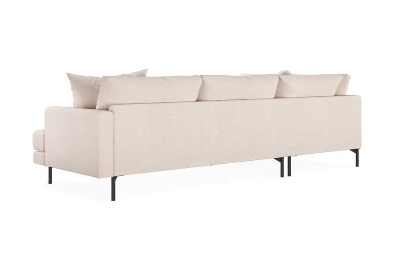 Menard 4-seters Venstrevendt Dyp L-formet Sjeselongsofa i Stoff - Beige - Møbler - Sofaer - Sofa med sjeselong