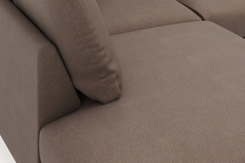 Menard 4-seters Venstrevendt Dyp L-formet Sjeselongsofa i Stoff - Brun - Møbler - Sofaer - Sofa med sjeselong