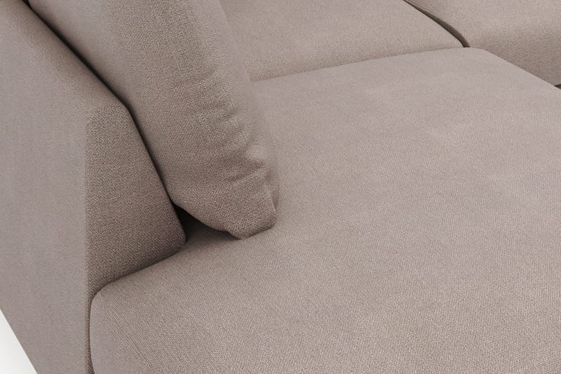 Menard 4-seters Venstrevendt Dyp L-formet Sjeselongsofa i Stoff - Brun - Møbler - Sofaer - Sofa med sjeselong