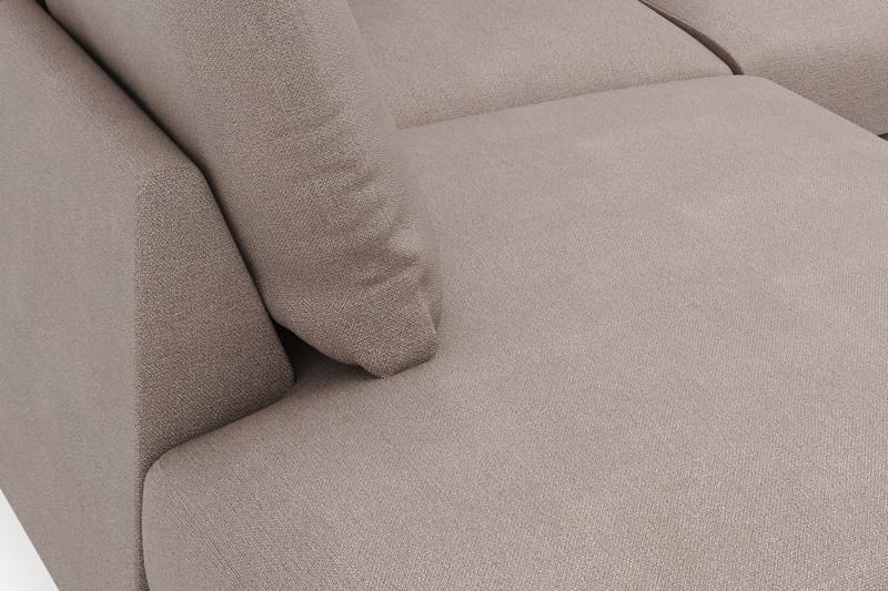 Menard 4-seters Venstrevendt Dyp L-formet Sjeselongsofa i Stoff - Brun - Møbler - Sofaer - Sofa med sjeselong