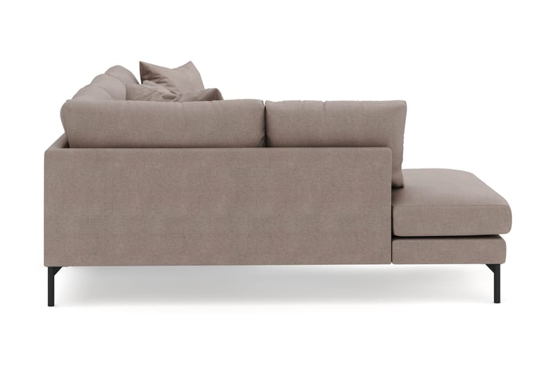 Menard 4-seters Venstrevendt Dyp L-formet Sjeselongsofa i Stoff - Brun - Møbler - Sofaer - Sofa med sjeselong