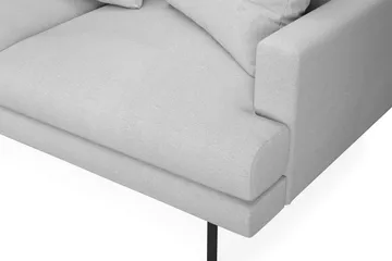 Menard 4-seters Venstrevendt Dyp L-formet Sjeselongsofa i Stoff - Lys grå - Møbler - Sofaer - Sofa med sjeselong