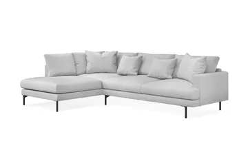 Menard 4-seters Venstrevendt Dyp L-formet Sjeselongsofa i Stoff - Lys grå - Møbler - Sofaer - Sofa med sjeselong