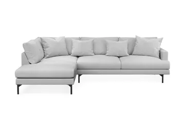 Menard 4-seters Venstrevendt Dyp L-formet Sjeselongsofa i Stoff - Lys grå - Møbler - Sofaer - Sofa med sjeselong