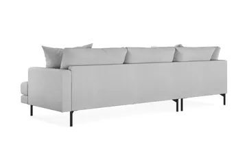 Menard 4-seters Venstrevendt Dyp L-formet Sjeselongsofa i Stoff - Lys grå - Møbler - Sofaer - Sofa med sjeselong