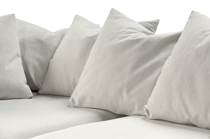 Menard 4-seters Venstrevendt Dyp L-formet Sjeselongsofa i Stoff - Lys grå - Møbler - Sofaer - Sofa med sjeselong