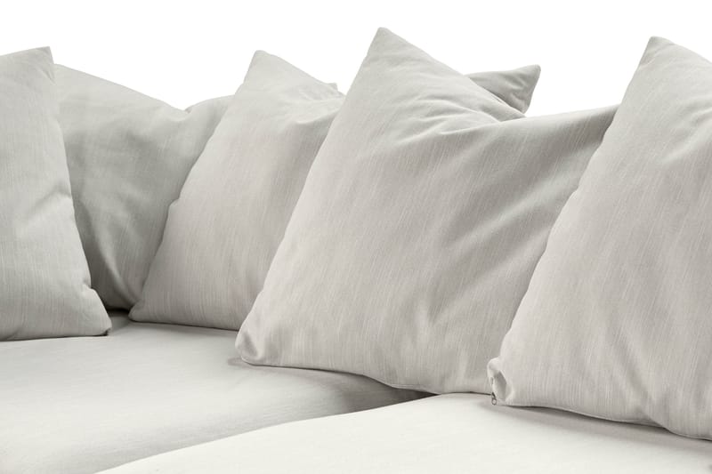 Menard 4-seters Venstrevendt Dyp L-formet Sjeselongsofa i Stoff - Lys grå - Møbler - Sofaer - Sofa med sjeselong