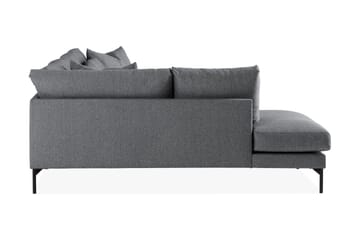Menard 4-seters Venstrevendt Dyp L-formet Sjeselongsofa i Stoff - Mørk grå - Møbler - Sofaer - Sofa med sjeselong