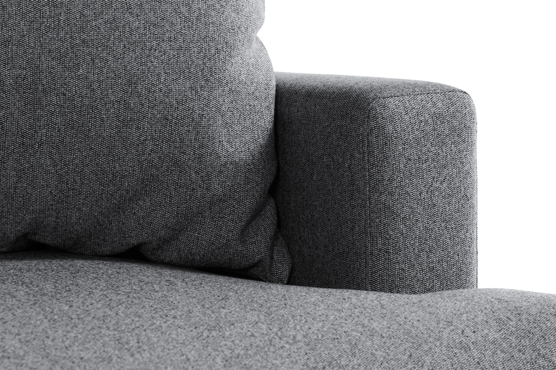 Menard 4-seters Venstrevendt Dyp L-formet Sjeselongsofa i Stoff - Mørk grå - Møbler - Sofaer - Sofa med sjeselong