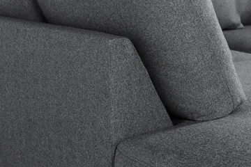 Menard 4-seters Venstrevendt Dyp L-formet Sjeselongsofa i Stoff - Mørk grå - Møbler - Sofaer - Sofa med sjeselong