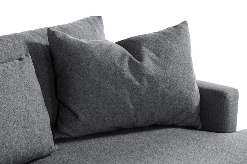 Menard 4-seters Venstrevendt Dyp L-formet Sjeselongsofa i Stoff - Mørk grå - Møbler - Sofaer - Sofa med sjeselong