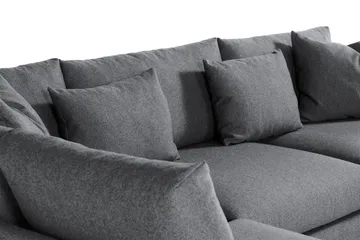 Menard 4-seters Venstrevendt Dyp L-formet Sjeselongsofa i Stoff - Mørk grå - Møbler - Sofaer - Sofa med sjeselong