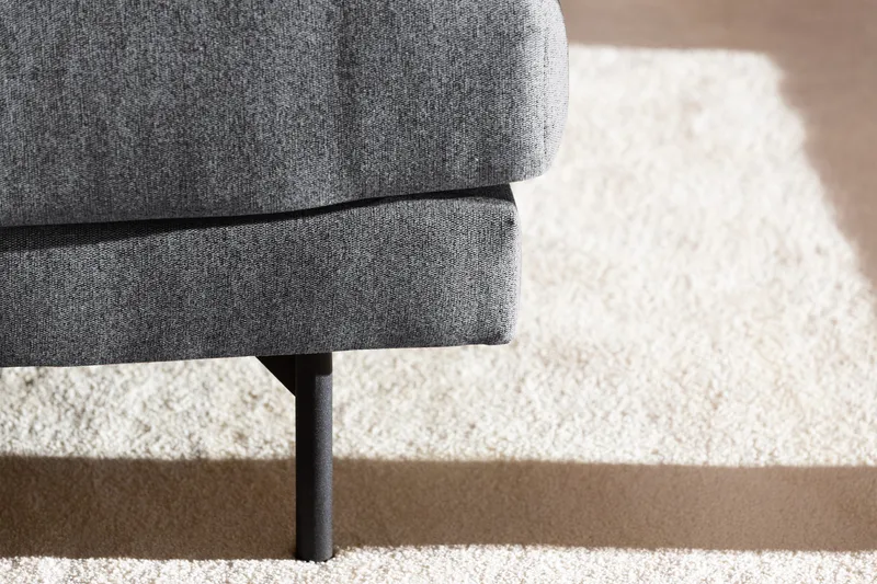 Menard 4-seters Venstrevendt Dyp L-formet Sjeselongsofa i Stoff - Mørk grå - Møbler - Sofaer - Sofa med sjeselong