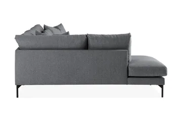 Menard 4-seters Venstrevendt Dyp L-formet Sjeselongsofa i Stoff - Mørk grå - Møbler - Sofaer - Sofa med sjeselong
