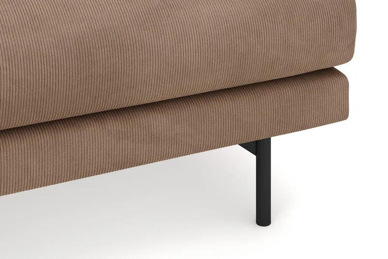 Menard 4-seters Venstrevendt L-formet Divansofa i Manchester - Brun - Møbler - Sofaer - Sofa med sjeselong