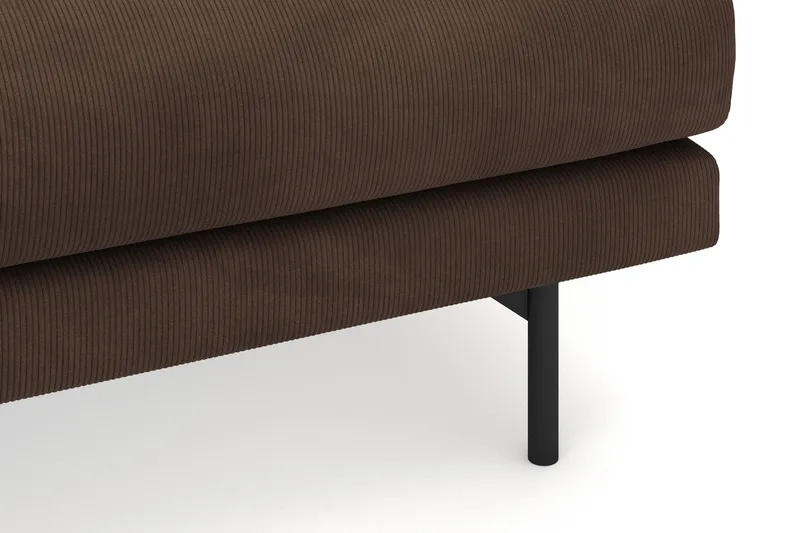 Menard 4-seters Venstrevendt L-formet Divansofa i Manchester - Brun - Møbler - Sofaer - Sofa med sjeselong