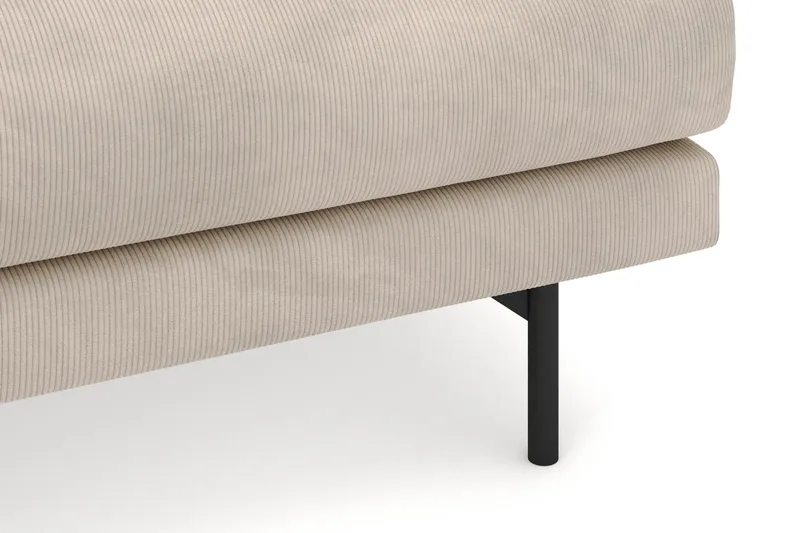 Menard 4-seters Venstrevendt L-formet Divansofa i Manchester - Greige - Møbler - Sofaer - Sofa med sjeselong