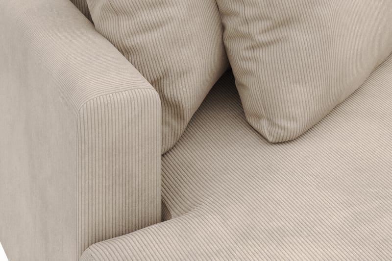 Menard 4-seters Venstrevendt L-formet Divansofa i Manchester - Greige - Møbler - Sofaer - Sofa med sjeselong