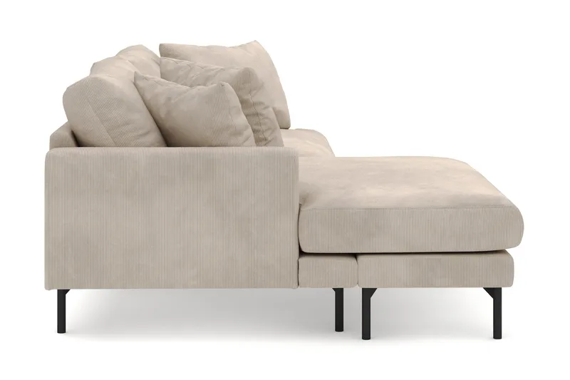 Menard 4-seters Venstrevendt L-formet Divansofa i Manchester - Greige - Møbler - Sofaer - Sofa med sjeselong