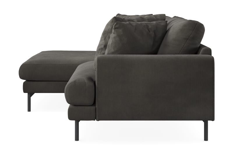Menard 4-seters Venstrevendt L-formet Divansofa i Manchester - Mørk grå - Møbler - Sofaer - Sofa med sjeselong - 4 seters sofa med divan