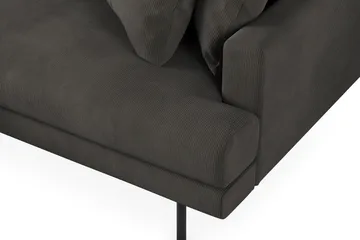 Menard 4-seters Venstrevendt L-formet Divansofa i Manchester - Mørk grå - Møbler - Sofaer - Sofa med sjeselong - 4 seters sofa med divan