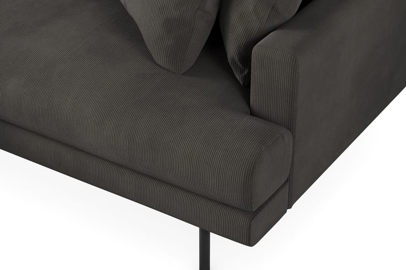 Menard 4-seters Venstrevendt L-formet Divansofa i Manchester - Mørk grå - Møbler - Sofaer - Sofa med sjeselong - 4 seters sofa med divan