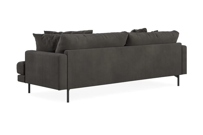 Menard 4-seters Venstrevendt L-formet Divansofa i Manchester - Mørk grå - Møbler - Sofaer - Sofa med sjeselong - 4 seters sofa med divan